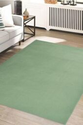 THE RUGS Maestro Collection Solid Design Rug in Green - Size: 67 cm x 200 cm - thumbnail 3