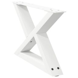 Berkfield Home Coffee Table Legs 2 pcs White 50x(30-31.3) cm Steel - thumbnail 4