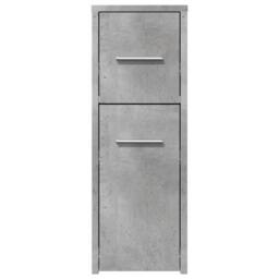 Berkfield Home Narrow Bathroom Cupboard with Wheels Concrete Grey Engineered Wood - thumbnail 4