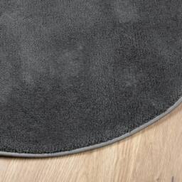 Berkfield Home Rug OVIEDO Short Pile Anthracite √ò 160 cm in Charcoal - Size: Medium - thumbnail 4