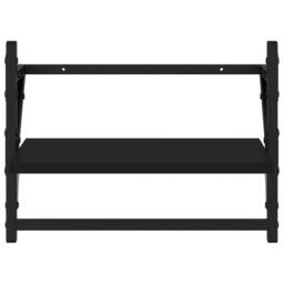 Berkfield Home Wall Shelves with Bars 2 pcs Black 40x25x30 cm - Size: 40 x 25 x 30 cm - thumbnail 5