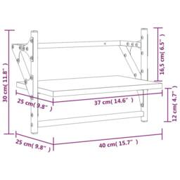 Berkfield Home Wall Shelves with Bars 2 pcs Black 40x25x30 cm - Size: 40 x 25 x 30 cm - thumbnail 9