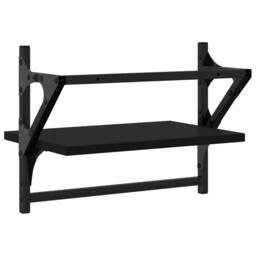 Berkfield Home Wall Shelves with Bars 2 pcs Black 40x25x30 cm - Size: 40 x 25 x 30 cm - thumbnail 7