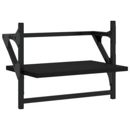 Berkfield Home Wall Shelves with Bars 2 pcs Black 40x25x30 cm - Size: 40 x 25 x 30 cm - thumbnail 4