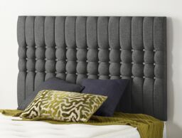 Somnior Galaxy Divan Bed Base With 2 Drawers & Upholstered Headboard Tweed Fabric in Charcoal - Size: Double - thumbnail 2