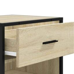 Berkfield Home Shoe Rack Sonoma Oak 48x38x97.5 cm Engineered Wood in Light Tan - thumbnail 8