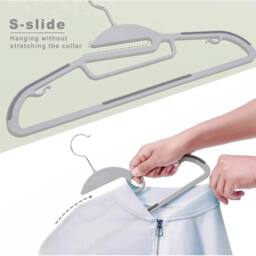 SPETLEK 30 x Adult Grey Coat Hangers Hanger - Size: Large - thumbnail 4