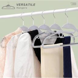 SPETLEK 30 x Adult Grey Coat Hangers Hanger - Size: Large - thumbnail 2