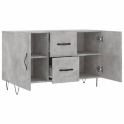 Berkfield Home Sideboard Concrete Grey 100x36x60 cm Engineered Wood - Size: 100 x 36 x 60 cm - thumbnail 5