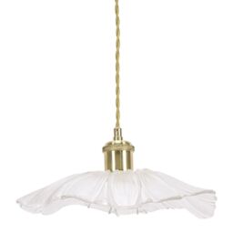 ValueLights Cassia Clear Glass Flower Gold Pendant Ceiling Light with LED Bulb - thumbnail 2