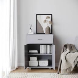 Havendro Living Room Sideboard Wooden Storage Cabinet Unit in Grey - thumbnail 3
