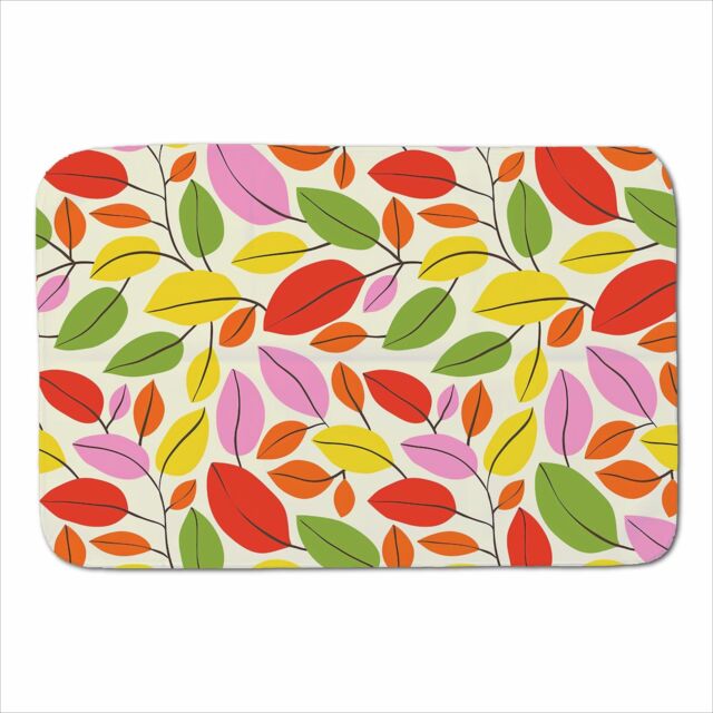 Warren Reed - Designer Autumn Leaves Sherpa Blanket in Red - Size: Large - image 1