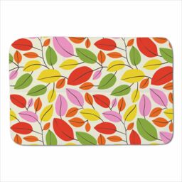 Warren Reed - Designer Autumn Leaves Sherpa Blanket in Red - Size: Large - thumbnail 1