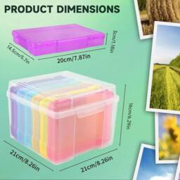 VOGREX Multicoloured 5x7 Photo Storage Box Album Organizer for Postcards - thumbnail 2