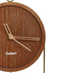 Wyld and Coco Timberline Home Dark Brown MDF Metal Pendulum Wall Clock 20 x 45 cm - thumbnail 6