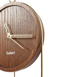 Wyld and Coco Timberline Home Dark Brown MDF Metal Pendulum Wall Clock 20 x 45 cm - thumbnail 7