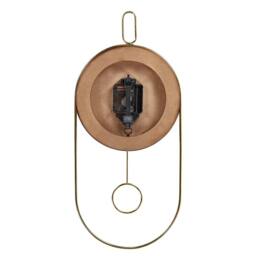 Wyld and Coco Timberline Home Dark Brown MDF Metal Pendulum Wall Clock 20 x 45 cm - thumbnail 5