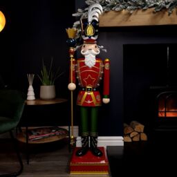 Samuel Alexander 119cm Light Up Nutcracker Soldier LED Christmas Metal Ornament Home Decoration - thumbnail 2