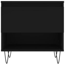 Berkfield Home Coffee Table Black 50x46x50 cm Engineered Wood - Size: 50 x 46 x 50 cm - thumbnail 5