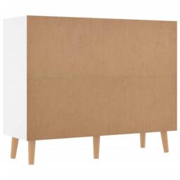 Berkfield Home Sideboard High Gloss White 90x30x72 cm Engineered Wood - Size: 90 x 30 x 72 cm - thumbnail 5