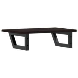 Berkfield Home Basin Shelf Wall Mounted Steel & Solid Wood Oak in Brown - thumbnail 6