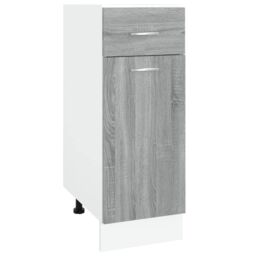 Berkfield Home Drawer Bottom Cabinet Grey Sonoma 30x46x81.5 cm Engineered Wood - thumbnail 2