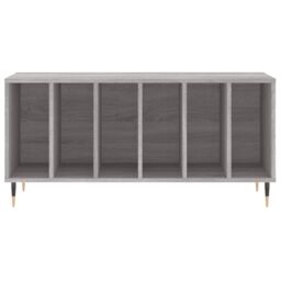 Berkfield Home Record Cabinet Grey Sonoma 100x38x48 cm Engineered Wood - Size: 100 x 38 x 48 cm - thumbnail 4
