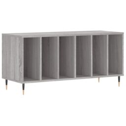 Berkfield Home Record Cabinet Grey Sonoma 100x38x48 cm Engineered Wood - Size: 100 x 38 x 48 cm - thumbnail 2