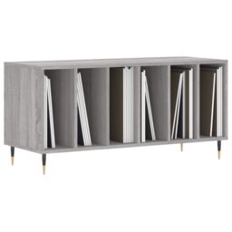 Berkfield Home Record Cabinet Grey Sonoma 100x38x48 cm Engineered Wood - Size: 100 x 38 x 48 cm - thumbnail 3