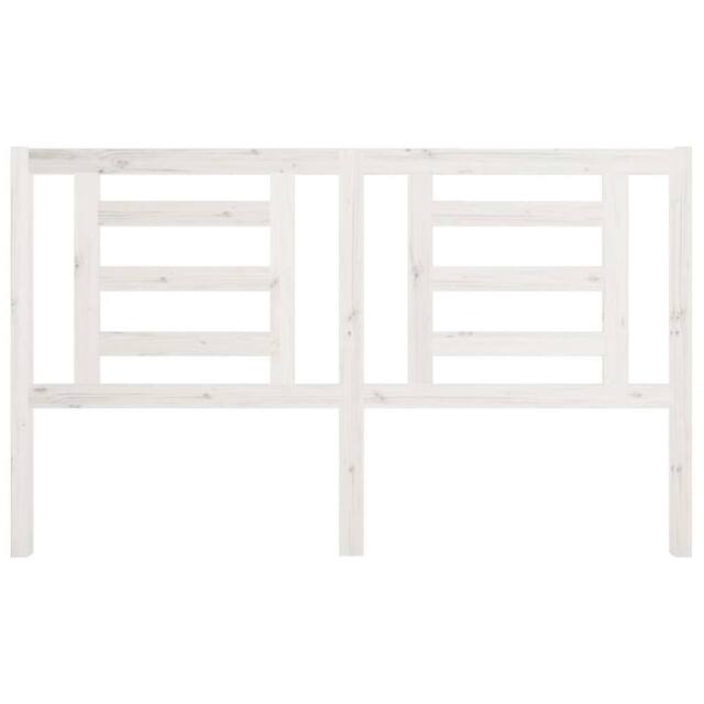 Berkfield Home Beautiful Bed Headboard White 166x4x100 cm Solid Pine Wood - Size: 166 x 4 x 100 cm - image 1