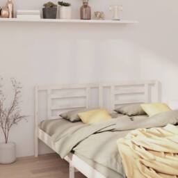 Berkfield Home Beautiful Bed Headboard White 166x4x100 cm Solid Pine Wood - Size: 166 x 4 x 100 cm - thumbnail 4