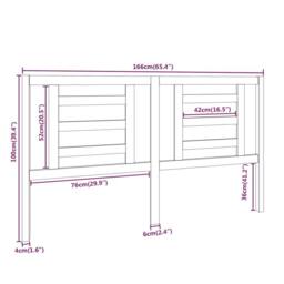 Berkfield Home Beautiful Bed Headboard White 166x4x100 cm Solid Pine Wood - Size: 166 x 4 x 100 cm - thumbnail 6