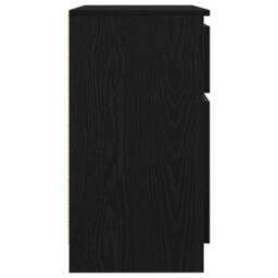 Berkfield Home Sideboard with Drawer Black Oak 71x35x65 cm Engineered Wood - Size: 71 x 35 x 65 cm - thumbnail 7