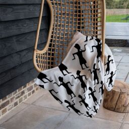Benjamin Tate Design Egyptian Tribal Art Blanket in Natural - Size: 120 cm x 150 cm - thumbnail 4