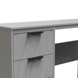Ready Assembled 2 U Washington 3 Drawer Desk (Ready Assembled) in Grey - thumbnail 4