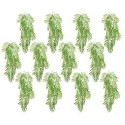 Leaf Pack of 12 x 120cm Artificial Hanging Palm Leaves Plant in Green - Size: 12 x 120 cm - thumbnail 1