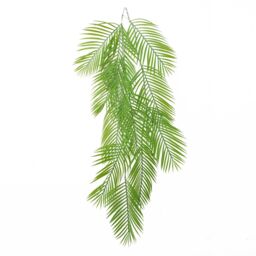Leaf Pack of 12 x 120cm Artificial Hanging Palm Leaves Plant in Green - Size: 12 x 120 cm - thumbnail 2