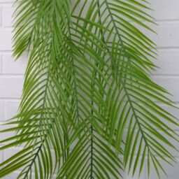 Leaf Pack of 12 x 120cm Artificial Hanging Palm Leaves Plant in Green - Size: 12 x 120 cm - thumbnail 4
