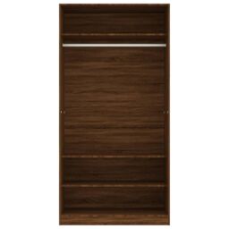 Berkfield Home Wardrobe Brown Oak 100x50x200 cm Engineered Wood - Size: 100 x 50 x 200 cm - thumbnail 5