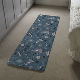 Benjamin Tate Design Spaceships & Planets With Stars Runner Rug in Natural - Size: 67 cm x 230 cm - thumbnail 4