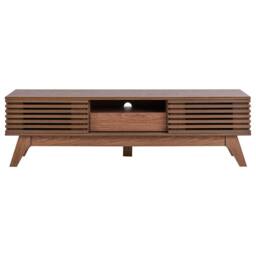 Wyld and Coco Everwood TV Stand Dark Brown Retro Modern Storage W149 x D35 x H44cm - thumbnail 5