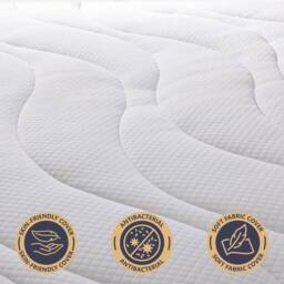 The White Stone Hypoallergenic Waterfoam Mattress, 20 cm, breathable & Antibacterial - 160 x 190 cm in White - Size: Small Single - thumbnail 7