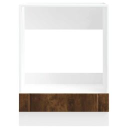 Berkfield Home Oven Cabinet Lucca Smoked Oak Engineered Wood in Brown - thumbnail 4