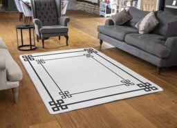 Benjamin Tate Design Roman Style Ornamental Frame Rug in Natural - Size: Large - thumbnail 2