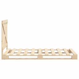 Berkfield Home Beautiful Bed Frame without Mattress with Headboard 100x200 cm So in Natural - thumbnail 8