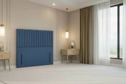 "Nexus Mattresses Ltd Amalfi Plush Divan Bed Base 4 Drawers - 54"" Headboard in Blue - Size: Small Double" - thumbnail 8