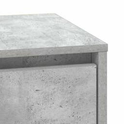 Berkfield Home Modern Bedside Cabinet with LED Lights Concrete Grey 39x34.5x50 cm - thumbnail 9