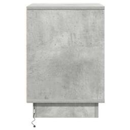 Berkfield Home Modern Bedside Cabinet with LED Lights Concrete Grey 39x34.5x50 cm - thumbnail 7