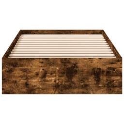 Berkfield Home Bed Frame with Drawers without Mattress Smoked Oak 90x200 cm in Brown - thumbnail 4
