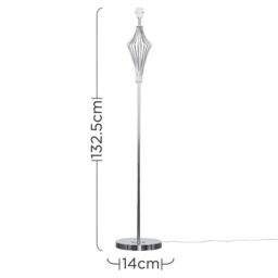 ValueLights Jaspa Silver Floor Lamp Base - thumbnail 5
